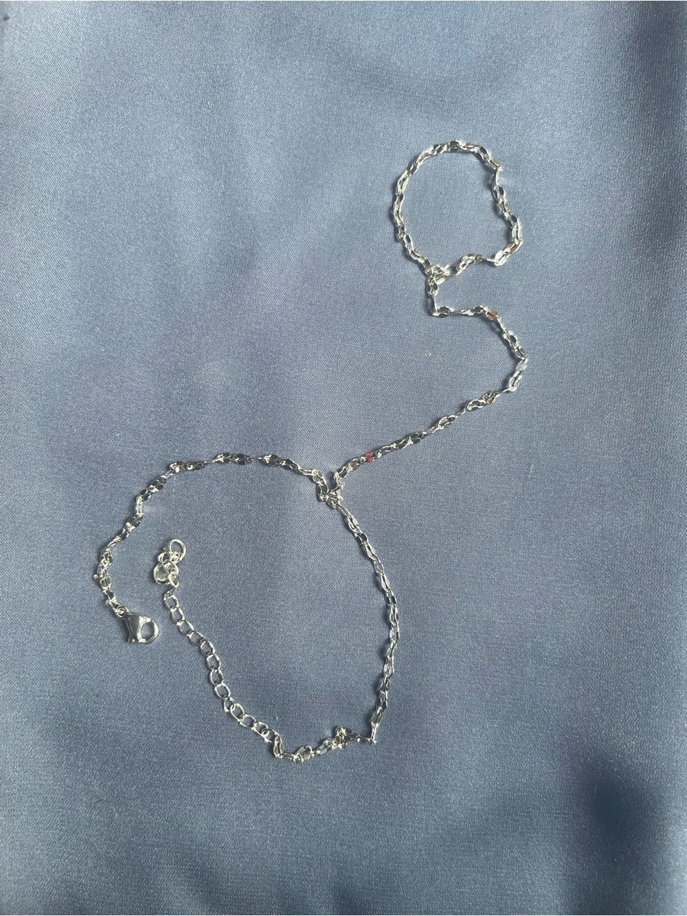Sterling Silver Twisted Link Necklace - Silver